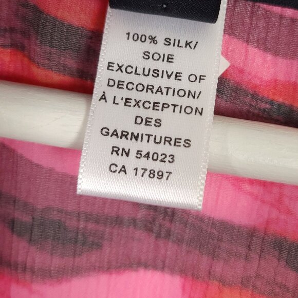 Vintage Banana Republic Silk Sheer Patterned Tunic Top Swim Cover Up - Picture 4 of 8